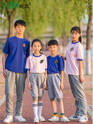 屹奧2019小、初、高夏季校服新款運(yùn)動(dòng)套裝